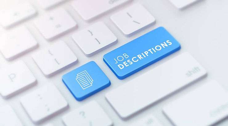Job descriptions key on keyboard
