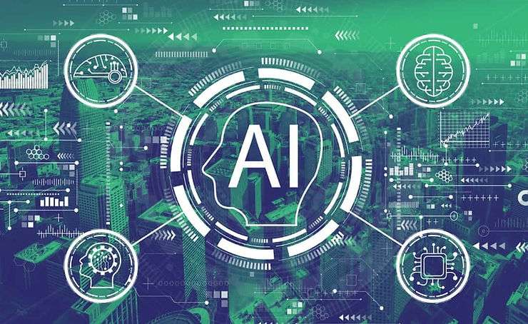 Illustrated graphic about AI revolution