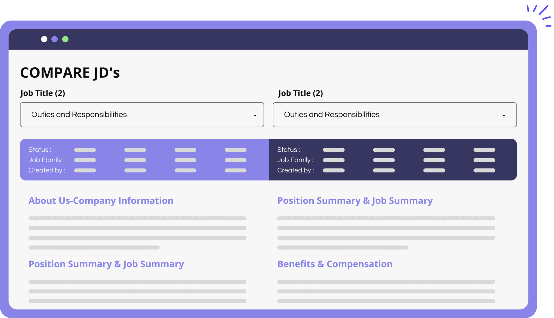Compare jobs side by side
