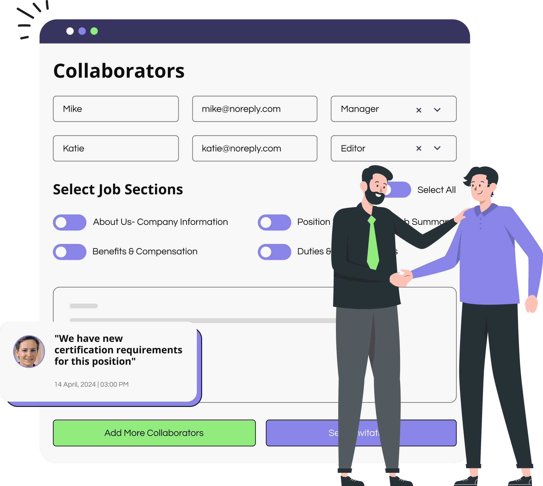 Eliminate job skill gaps with jobs that stay updated as role requirements change