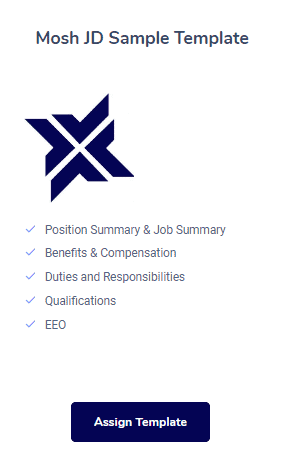 Screenshot of Mosh JD job description template