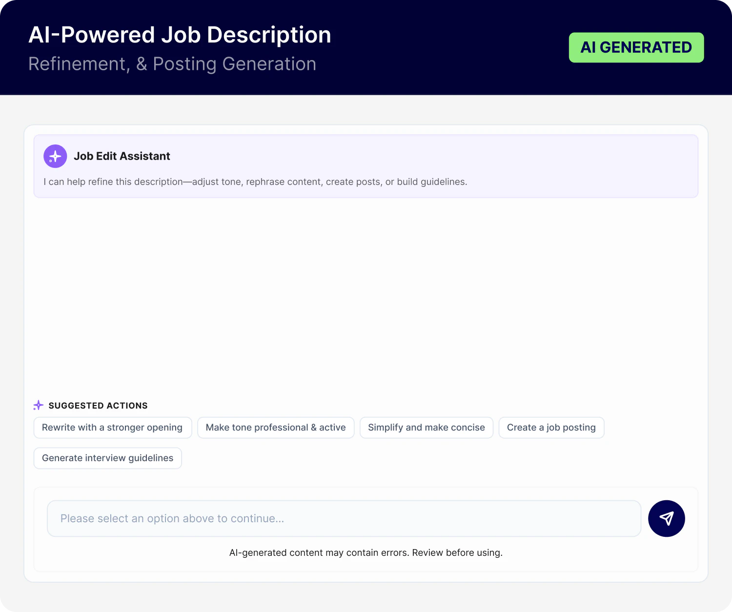 AI-Powered Job Description