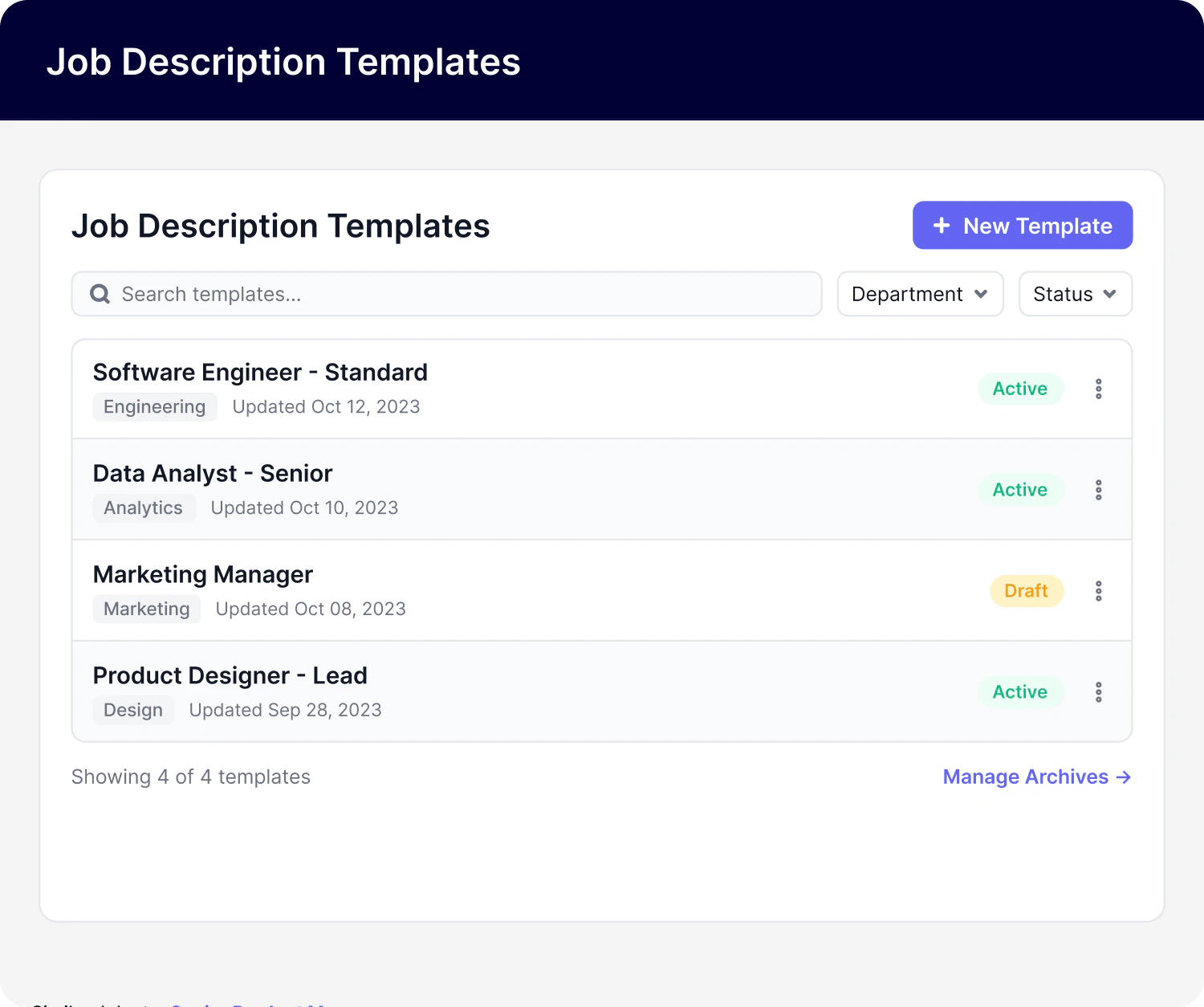 Job Description Templates