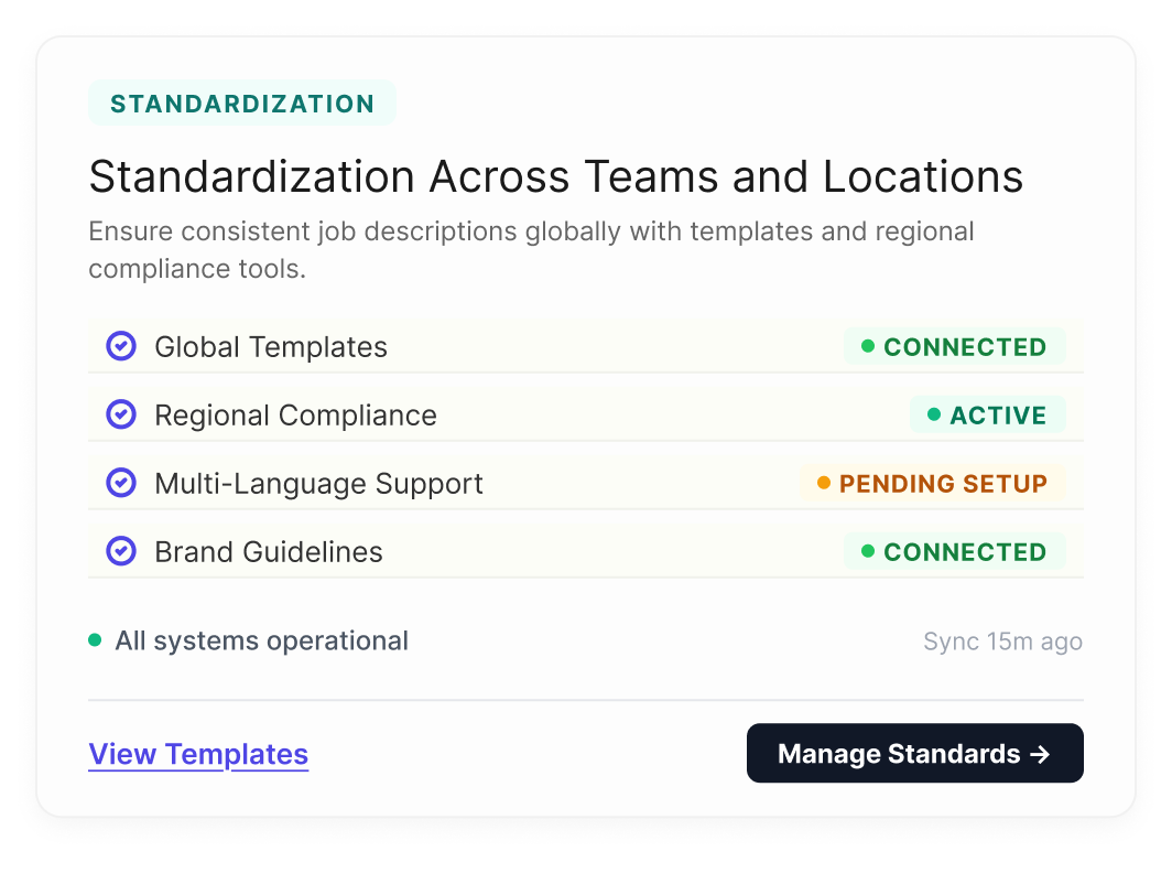 Standardization Across Teams and Locations